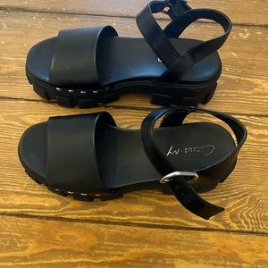 CIRCUS by Sam Edelman Genevieve Platform Sandals-Black-Size 7.5